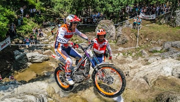 Toni Bou, con la Honda en el TrialGP de San Marino 2023.