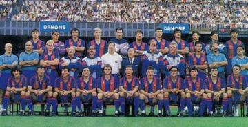 En 1992 el Barcelona gana su docena de ligas. Aqu¨ª tenemos a la plantilla antes de comenzar la liga.