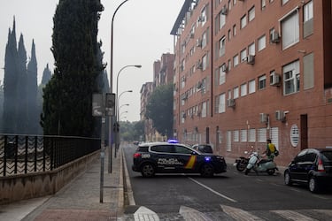 El incendio se originó en la calle Párroco Eusebio Cuenca, en una zona sin urbanizar cercana al Espacio Delicias y el Museo del Ferrocarril, en Madrid.