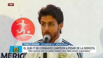 Pablo Aimar: "Nos vamos con un sabor medio raro. Nos vimos superados"