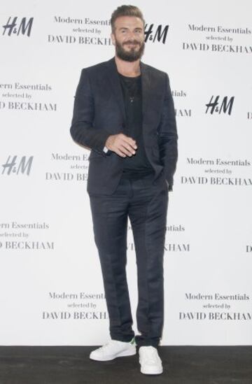 David Beckham regresa a Madrid para la presentaci車n de la nueva colecci車n de una conocida firma de ropa.