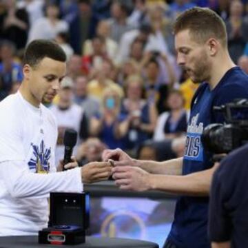 Stephen Curry y David Lee.