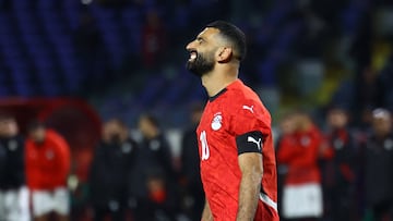Soccer Football - CAF Africa Cup of Nations - Morocco 2025 - Third Place Match - Egypt v Nigeria - Mohammed V Stadium, Casablanca, Morocco - January 17, 2026 Egypt's Mohamed Salah looks dejected after missing a penalty during the penalty shootout REUTERS/Siphiwe Sibeko