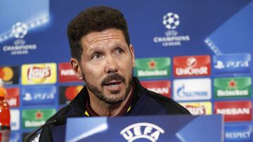 Simeone, en conferencia de prensa.