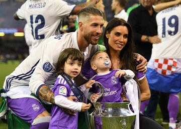 Sergio Ramos con su familia.