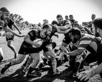 Colección de fotografías del primer equipo de Rugby gay Muddy York Rfc de Toronto.