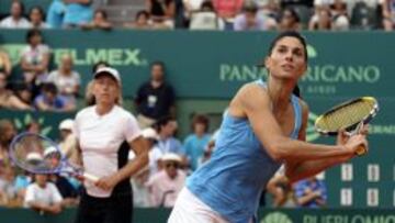 Gabriela Sabatini durante una exhibición de tenis en 2009.