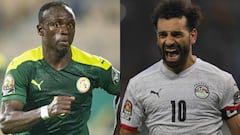 How many Africa Cup of Nations titles have Salah, Mané and Mahrez won?