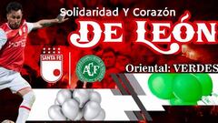 Hinchada de Santa Fe: bombas verdes y blancas para el 'Chape'