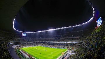 General View Stadium during the final second leg match between America and Cruz Azul as part of the Torneo Clausura 2024 Liga BBVA MX at Azteca Stadium on May 26, 2024 in Mexico City, Mexico.