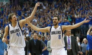 Dirk Nowitzki y José Manuel Calderón.