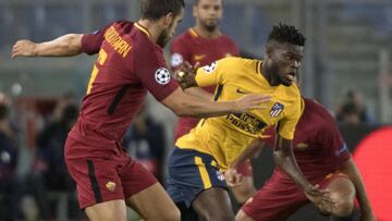 Thomas Partey, en un momento del partido ante el Roma. 