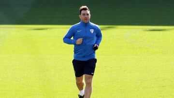 pablo Guede durante el entrenamiento de este viernes.