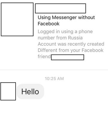 Captura de Messenger que muestra la función en activo