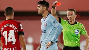 Morata expulsado, se pierde el derbi