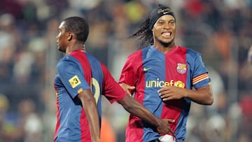 Ronaldinho y Eto'o 
Fueron el mejor dúo un par de temporadas, gracias a la magia de Dinho y a la solvencia de Eto'o a la hora de marcar, el Barcelona logra conquistar la segunda Copa de Europa del club en 2006. 