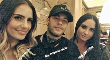 Neymar: Fiestón con Demi Lovato y Layla Anna Lee
