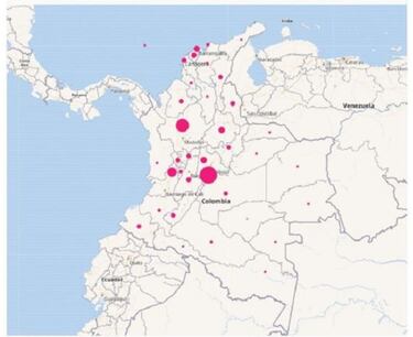 Mapa de casos y muertes por coronavirus por departamentos en Colombia: hoy, 13 de octubre