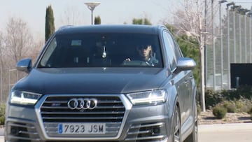 Bale lets his hair down after training