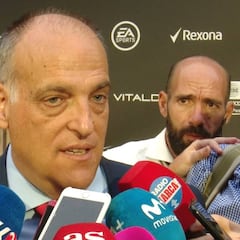 Tebas: "Seguro que este himno de LaLiga se va a estrenar un viernes"