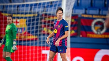 Marta Torrejón, durante el partido ante el Benfica.