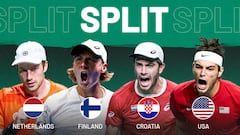 Cartel promocional de Split como sede del Grupo D de la fase de grupos de la Copa Davis.