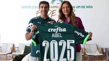 Abel Ferreira y Leila Pereira, presidenta de Palmeiras.