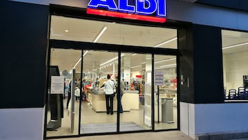 MADRID, SPAIN - APRIL 21: Aldi supermarket entrance on April 29, 2021 in Madrid, Spain. (Photo by Cristina Arias/Cover/Getty Images)