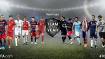 Delanteros que optan al once del año de la UEFA.