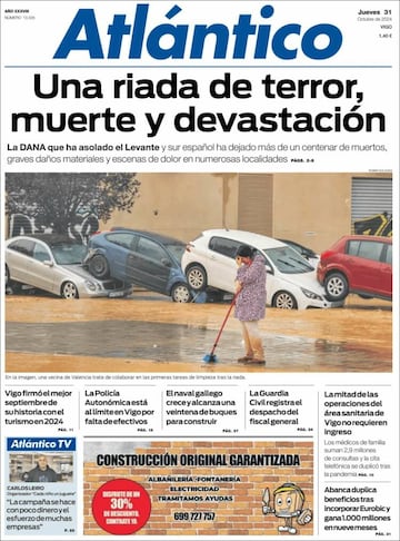 “No camináis solos”: la prensa copa sus portadas con la catástrofe de la DANA