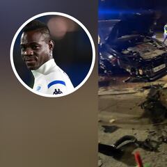 VIDEO: Balotelli avoids serious injury, car destroyed in terrifying accident