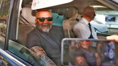 Jorge Sampaoli, llegando a Sevilla para hacerse cargo del equipo nervionense.