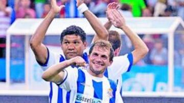 <b>ALEGRÍA. </b>Barral, Donato, Jaime y Manjarín, tras vencer al Madrid.