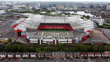 Manchester United's stadium Old Trafford, which is one of the stadiums which is being used for UEFA Women's EURO 2022, hosted in England, Britain, June 28, 2022.  Picture taken April 25, 2022. Picture taken with a drone.  Action Images via Reuters/Carl Recine     TPX IMAGES OF THE DAY