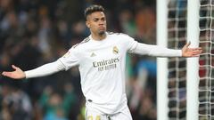 Mariano diaz celebrating his goal during the Liga match between Real Madrid CF and FC Barcelona at Estadio Santiago Bernabeu on March 01, 2020 in Madrid, Spain. (Photo by Raddad Jebarah/NurPhoto via Getty Images)
 PUBLICADA 26/08/20 NA MA08 4COL