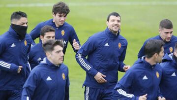Vuckic hace carrera junto a sus compañeros en un entrenamiento de esta semana.
