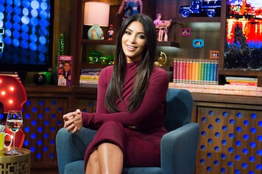 Kim Kardashian durante una entrevista en el programa 'Mira lo que pasa' el 12 de agosto de 2014.