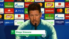 Diego Simeone lamentó los incidentes de la Libertadores