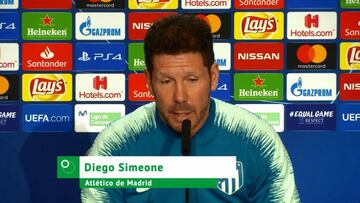 Diego Simeone lamentó los incidentes de la Libertadores