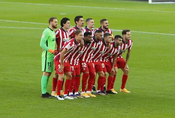 El once inicial del Atlético de Madrid. 



