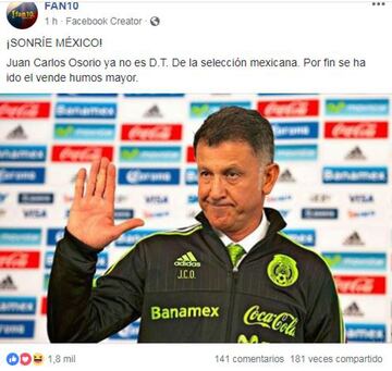 Los memes también despiden a Juan Carlos Osorio