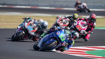 Bastianini gana después de dos banderas rojas por la lluvia