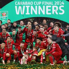 Luis Díaz, campeón de la Carabao Cup con Liverpool