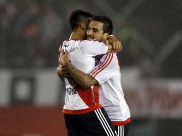 Buenos Aires, 21 Septiembre 2017
 CONMEBOL LIBERTADORES BRIDGESTONE 2017
 River Plate vs Wilsterman de Bolivia por los Cuarto de Final en el Estadio Monumental.
 Festejo de gol Ignacio Scocco de River Plate 
 Foto Ortiz Gustavo
 
 