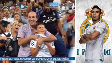 Casemiro es muy grande: alegró el mes a este niño con su regalo