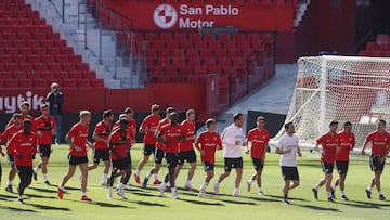 El Sevilla prepara su visita al Wanda sin Carri?o ni Mercado