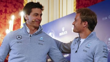 Toto Wolff y Nico Rosberg. 