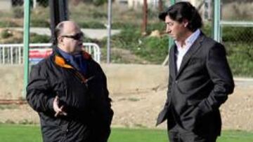 <b>OTROS TIEMPOS. </b>Jesús de Huerta y Juan Carlos Ramírez, hace unos días.