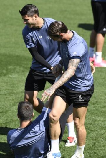 Último entrenamiento del Real Madrid antes del derbi