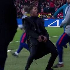 Simeone, de su gesto a la grada: "Tenemos muchos huevos"